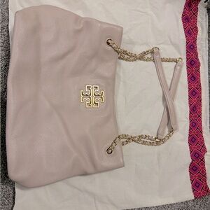 Tory Burch Pale Pink Leather Handbag